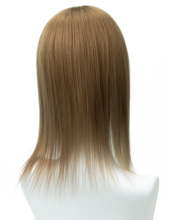 Topper en cheveux 100 % Remy – Brun Clair Cendré 8A – 50 g