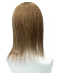 Topper en cheveux 100 % Remy – Brun Clair Cendré 8A – 50 g