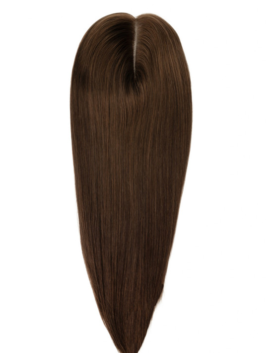 Topper aus Remy Echthaar für den Oberkopf – Brown – 50 g