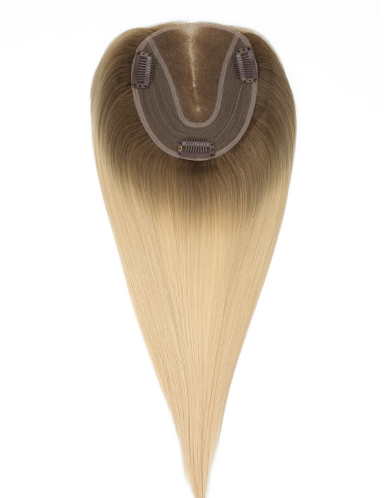 Topper effet Ombré – Latte Cendré – cheveux naturels Remy – 50 g