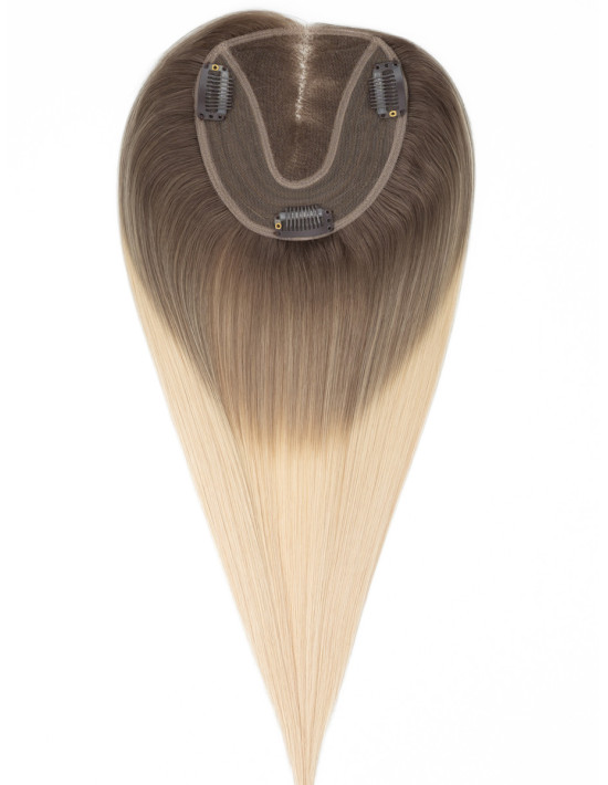 Echthaar-Topper – Ombré Moccacino – gezieltes Volumen – 50 g