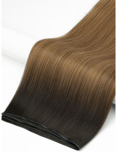 Bondings Haare B1B-26 – Rooted Dark Chestnut 25 Strähnen 50cm