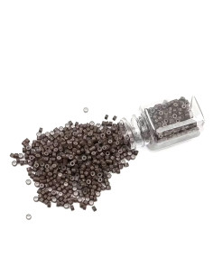 Silikon-Ringe Dunkelbraun für Kaltmethode und Tressen auf dunkelbraunem Haar | Extens Hair