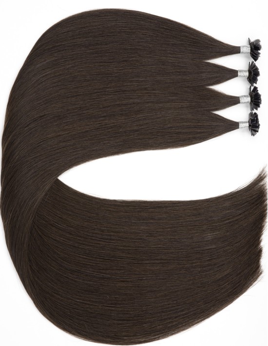 Bonding Extensions Matt-Schwarz 60 cm – Mikro-Kapseln Echthaar