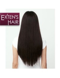 Cheveu Naturel Extension en Clip Brun Foncé  Cheveu Naturel Extension en Clip Brun Foncé