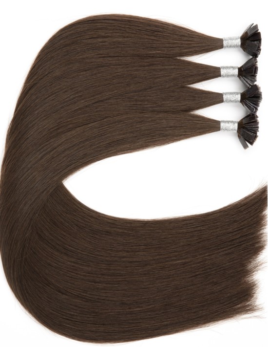 Keratin Extensions Dunkelbraun 60 cm – Remy Hair Mikro-Kapseln