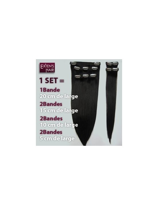 Extension Clip Cheveu naturel Blond Platine