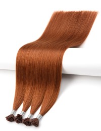 Keratin Extensions Ginger 60 cm – Remy Hair Heißtechnik