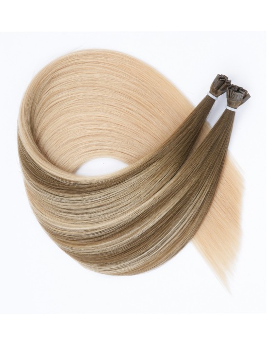 Extensions kératine nano capsules 60 cm Ombré Sable cendré | Extens Hair