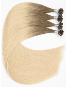 Extensions kératine micro capsules 60 cm Ombré Latte Cendré | Extens Hair