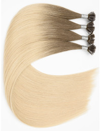 Keratin Extensions Ombré Ashy Latte 60 cm – Mikro-Kapseln