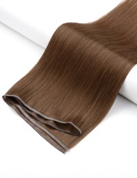 Tissage cheveux naturels 60 cm Brun – Premium