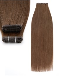 Tissage cheveux naturels 60 cm Brun – Premium