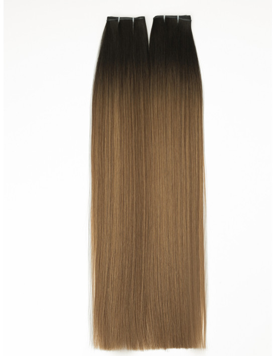 Tressen-Extension B4/18, 50 cm, mit goldenen Amberreflexen im natürlichen Licht