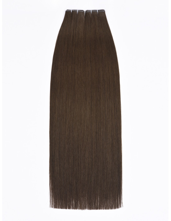 Tissage cheveux naturels Brun Foncé – 60 cm