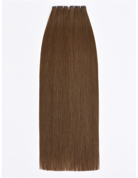 Tissage cheveux naturels 60 cm Brun – Premium