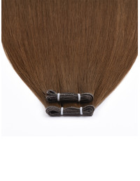 Tissage cheveux naturels 60 cm Brun – Premium