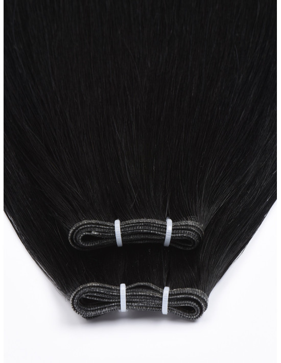 Tissage russe 60 cm Noir Intense – Cheveux premium