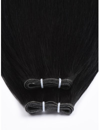 Tissage russe 60 cm Noir Intense – Cheveux premium