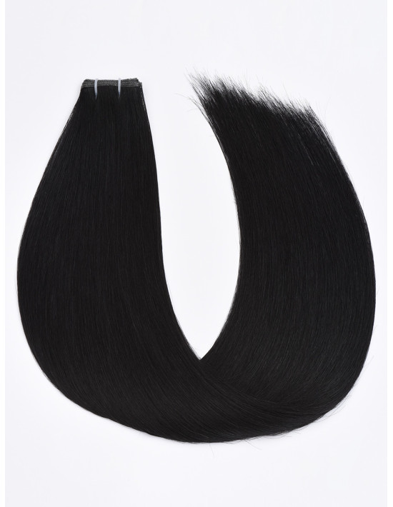 Tissage russe 60 cm Noir Intense – Cheveux premium