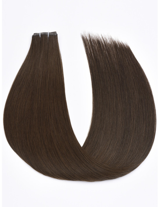 Tissage cheveux naturels Brun Foncé – 60 cm