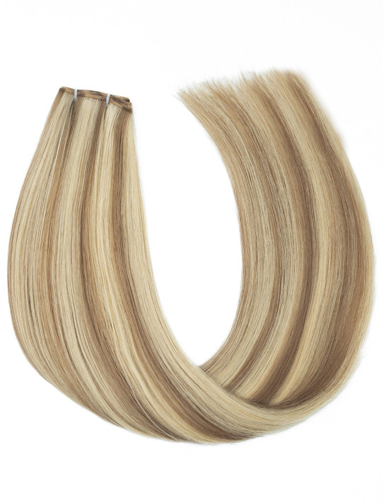 Tissage Genius Weft 60 cm Balayage Miel Platine Cendré