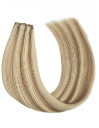 Premium Haarverlängerung Tressen Honey Platinum Ashy