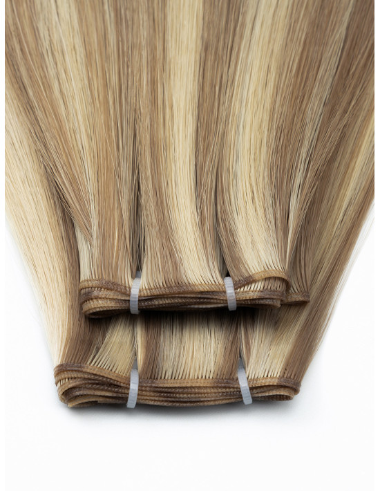 Tissage Genius Weft 60 cm Balayage Miel Platine Cendré