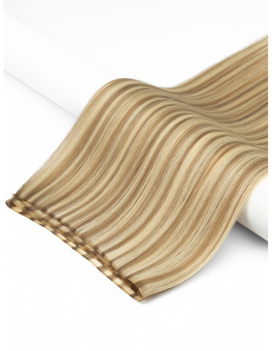 Premium Haarverlängerung Tressen Honey Platinum Ashy