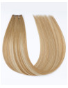 Echthaar Tressen 60 cm Aschbraun Blond Highlight