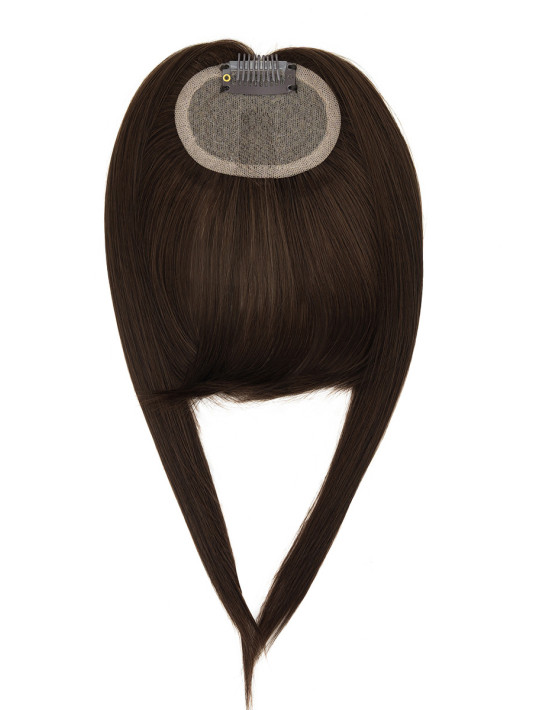 Frange à Clips Noir en Cheveux Naturels