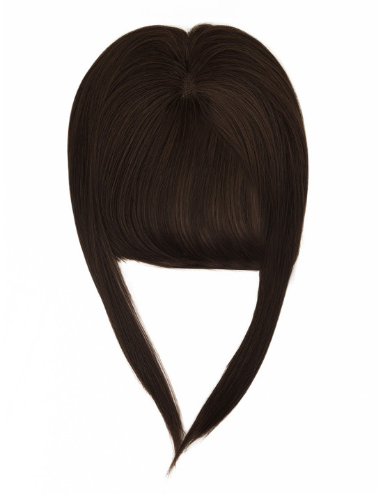 Frange à Clips Noir en Cheveux Naturels