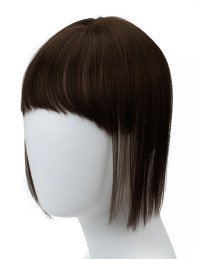 Frange à Clips Noir en Cheveux Naturels