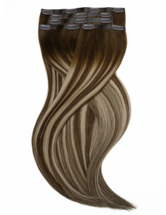 Extensions à Clips Seamless Ombré Châtain en Remy Hair