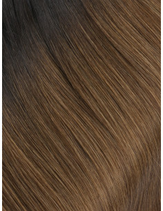 Seamless Clip-in Extensions Rooted Dark Chestnut – 100 % Remy Echthaar 2