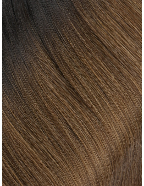 Extensions à Clips Seamless Ombré Châtain Foncé Remy Hair