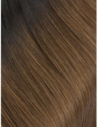 Seamless Clip-in Extensions Rooted Dark Chestnut – 100 % Remy Echthaar