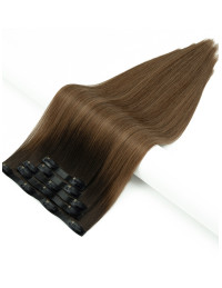 Extensions à Clips Seamless Ombré Châtain Foncé Remy Hair