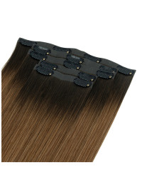 Extensions à Clips Seamless Ombré Châtain Foncé Remy Hair