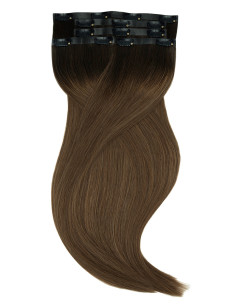 Extensions à Clips Seamless Ombré Châtain Foncé Remy Hair
