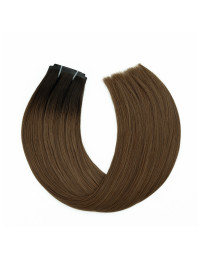 Extensions à Clips Seamless Ombré Châtain Foncé Remy Hair