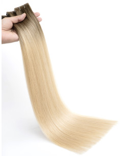 Unsichtbare injected Tape-Haarverlängerungen Ombré Aschy Latte