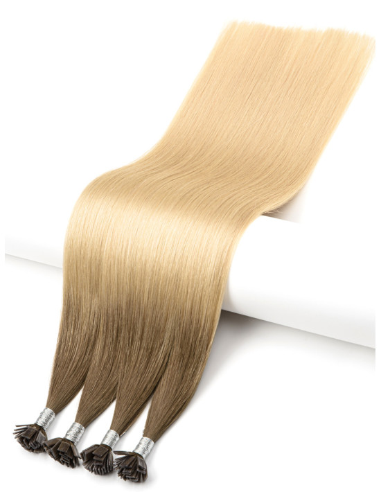 Extension Ombré Hair Latte Cendré R3/60 - Mèches Kératine