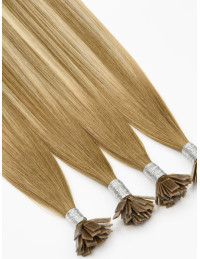 Extension Kératine Balayage Brun Cendré Blond - Cheveu Naturel