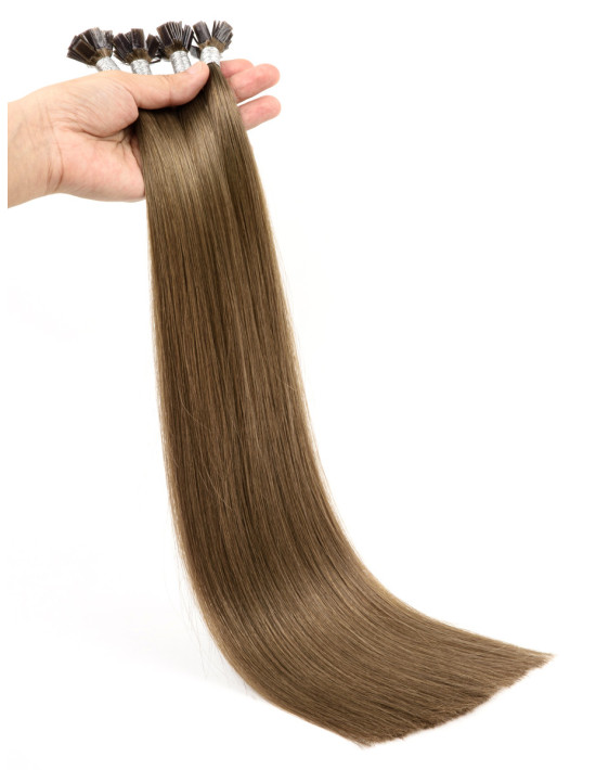 Keratin Echthaar Bonding Hell Aschbraun 9A - Haarverlängerung seit 2012