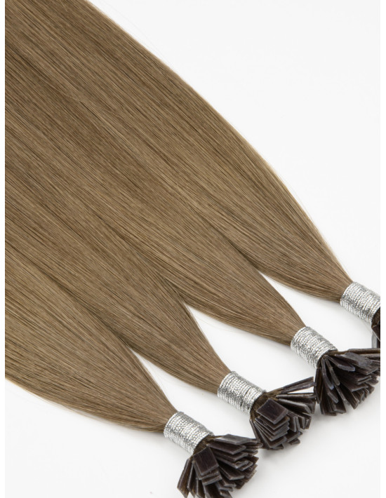 Keratin Echthaar Bonding Hell Aschbraun 9A - Haarverlängerung seit 2012