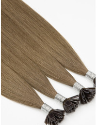 Extension Brun Clair Cendré 9A - Cheveu Naturel Kératine