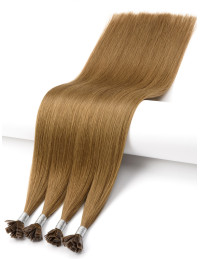 Extension à chaud - Couleur Unie - Cheveux Brun Clair Cendré