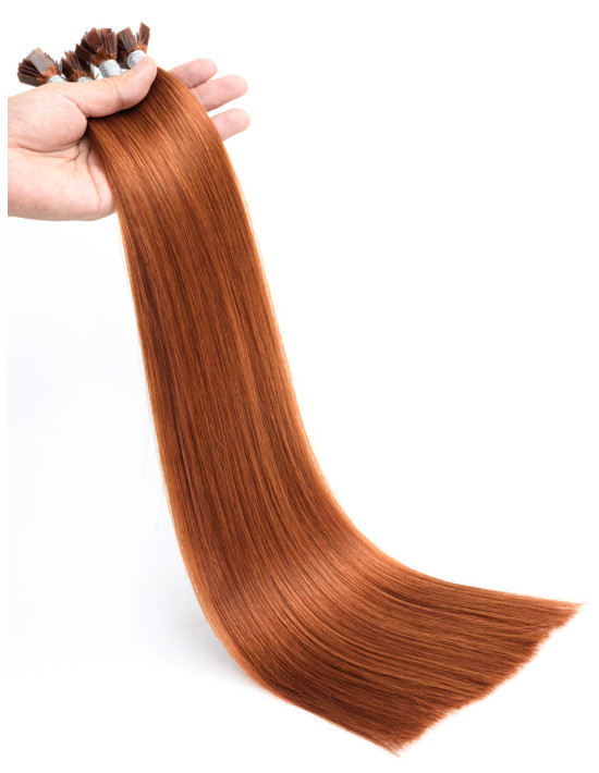 Extension Kératine - Cheveux Naturels couleur unie Ginger 59