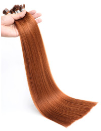 Extension Kératine - Cheveux Naturels couleur unie Ginger 59